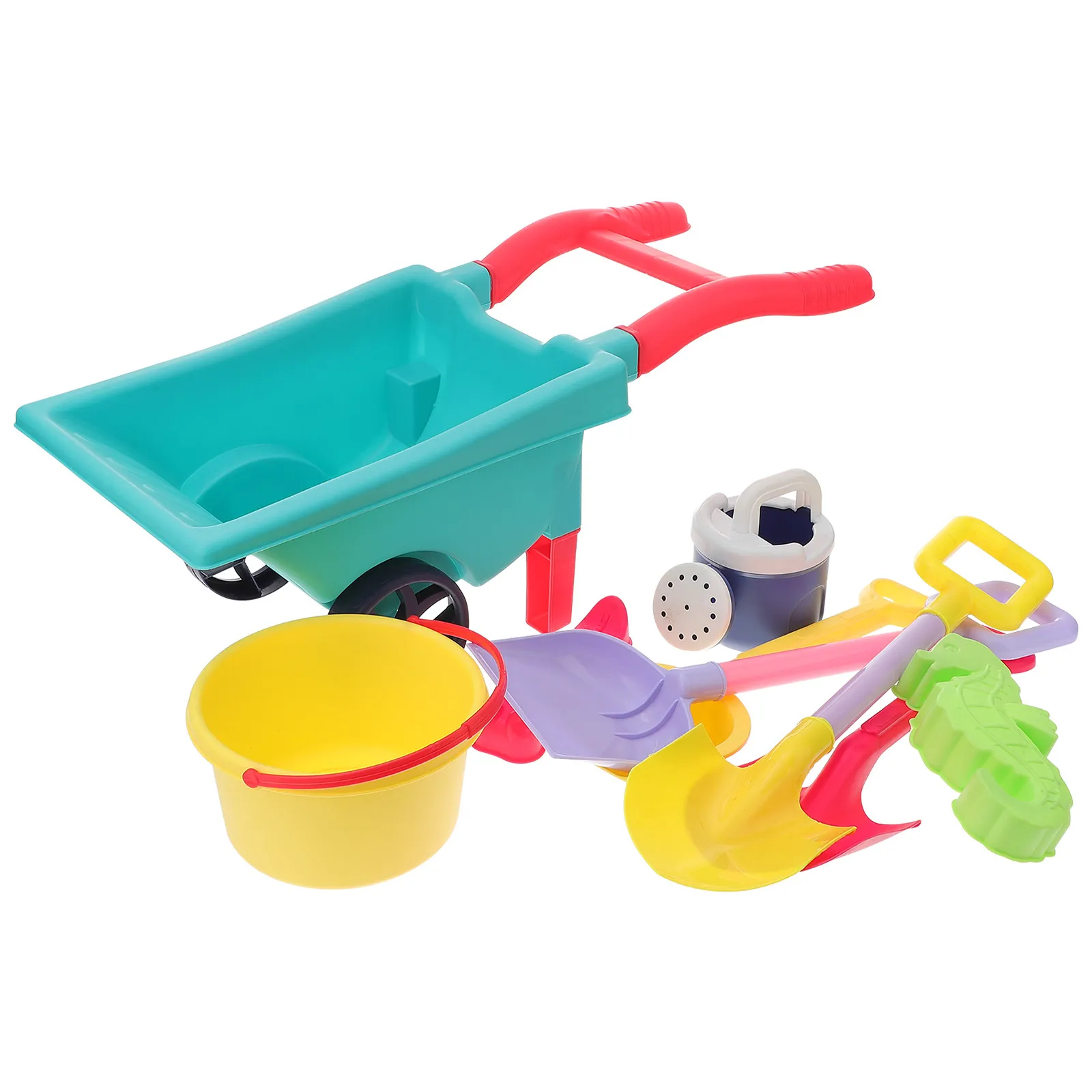 7Pcs Children Beach Play Set Premium Material Sand Shovel Bucket Rake Interactive Sand Playing Gift for Garden Beach