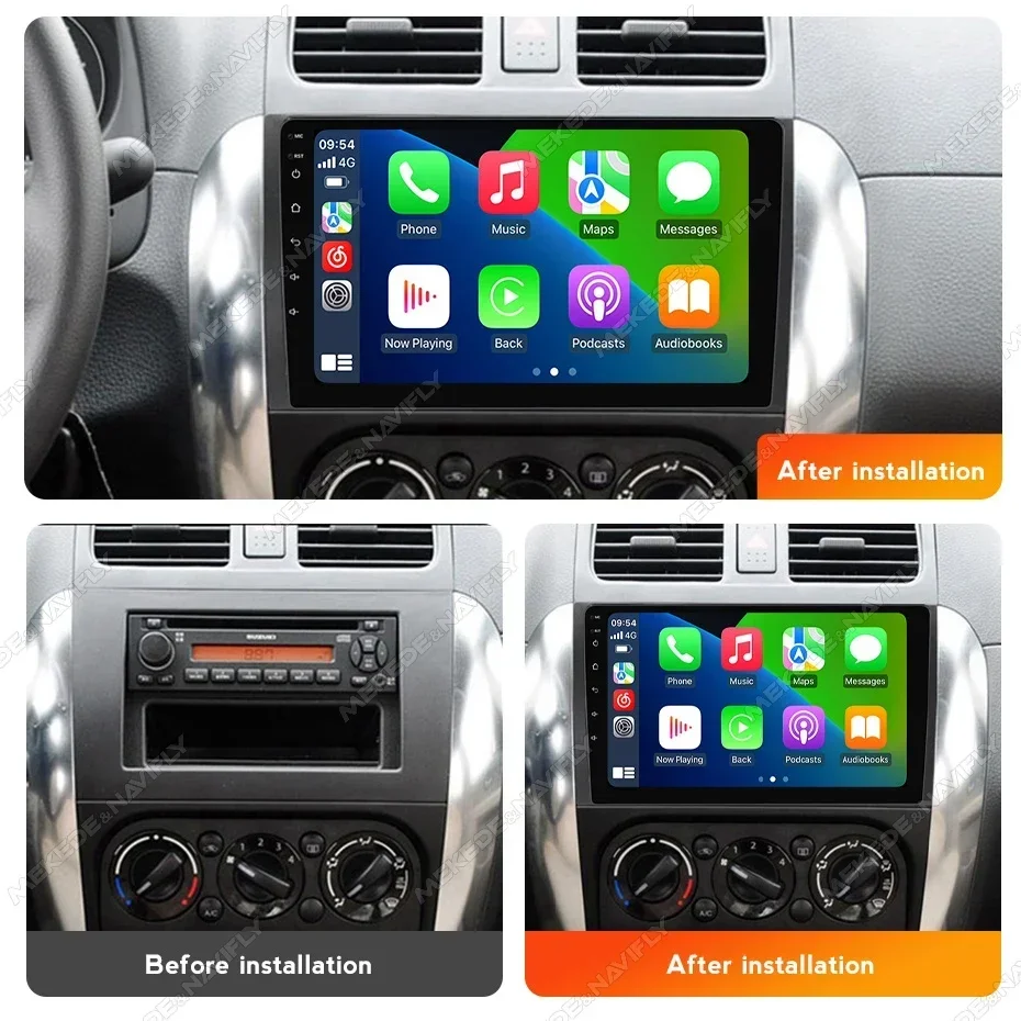 

Android 14 Car Radio for Suzuki SX4 2006-2013 Fiat Sedici 2005-2014 Carplay Audio GPS Navigation Multimedia Player 2 Din Stereo