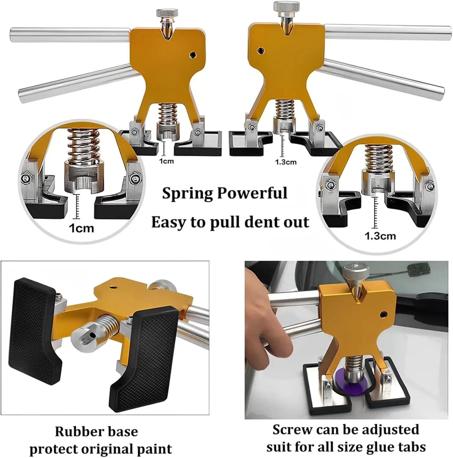 Peralatan Perbaikan Penyok Tanpa Cat DIY 89pcs Alat Penarik Penyok Palu Geser untuk Mobil, Penghilang Penyok & Lekukan Akibat Hujan Es