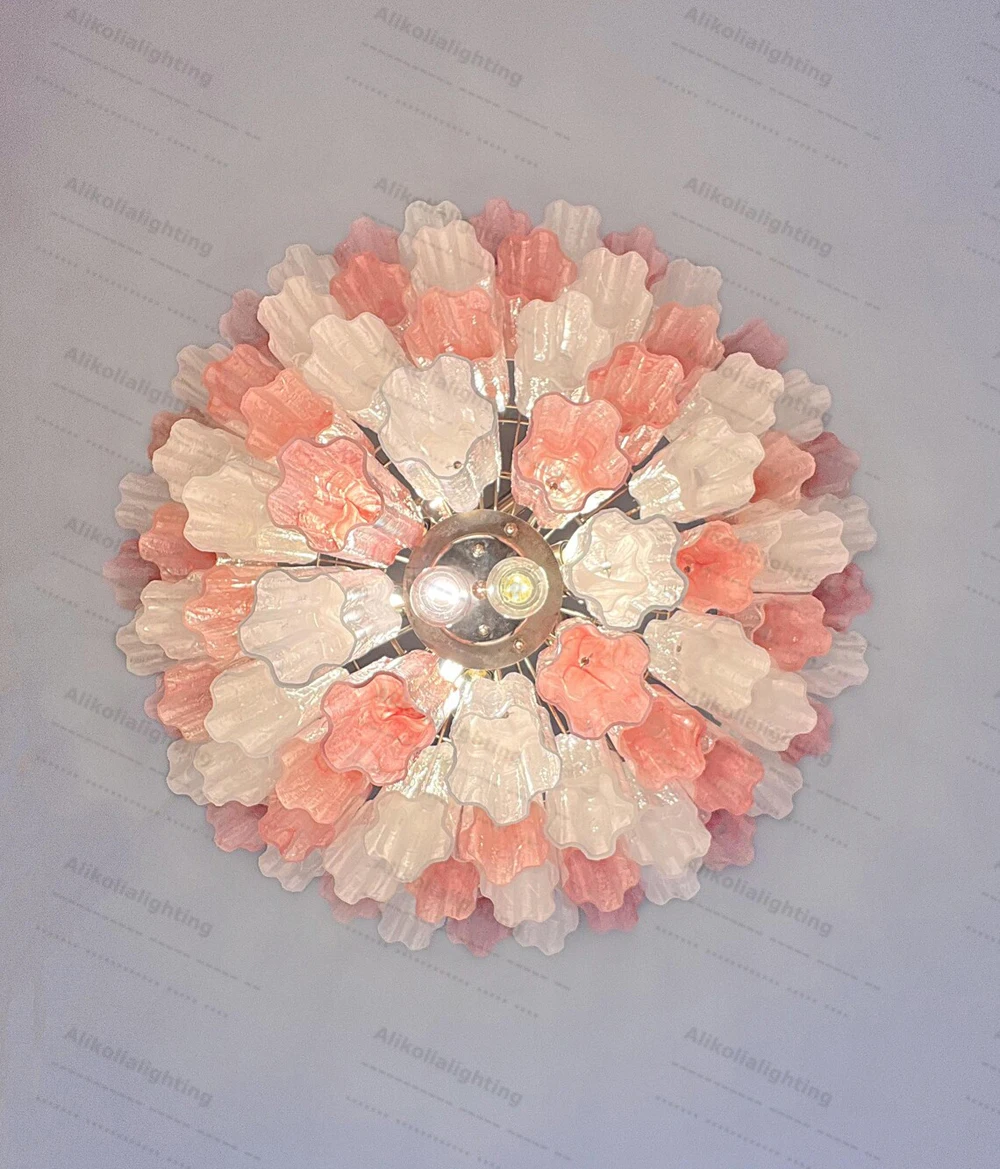 2026 Summer Holiday Glass Design Dimming LED Chandelier Hanging Lamp Suspension Luminaire Lampen For Foyer Dinning Room