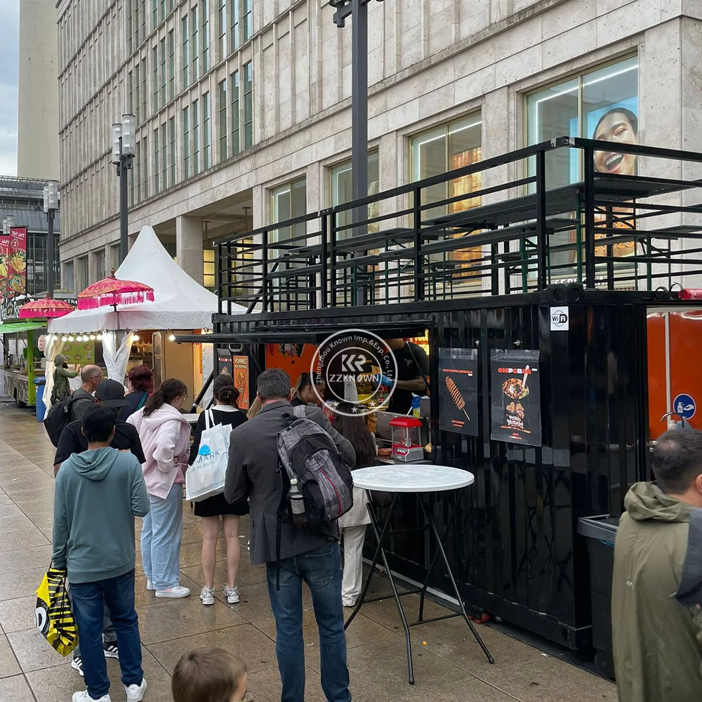 

Creative Mobile Container Bar Restaurant Outdoor Food Stall Container Kiosk Coffee Bar For Street Food