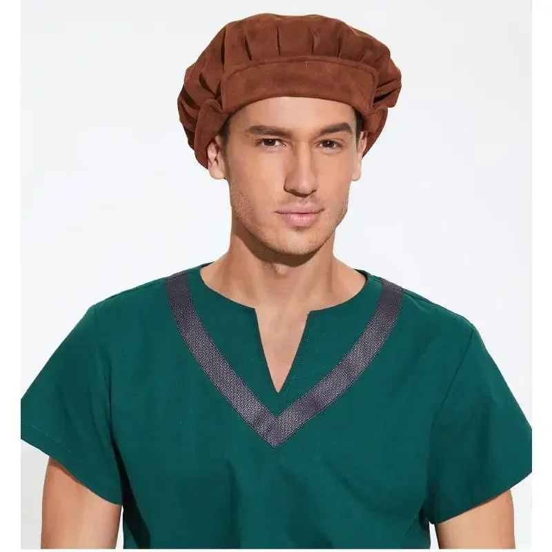 

2024 new solid casual berets for men women cotton blend vintage medieval hat Renaissance cap spring autumn winter ladies beret