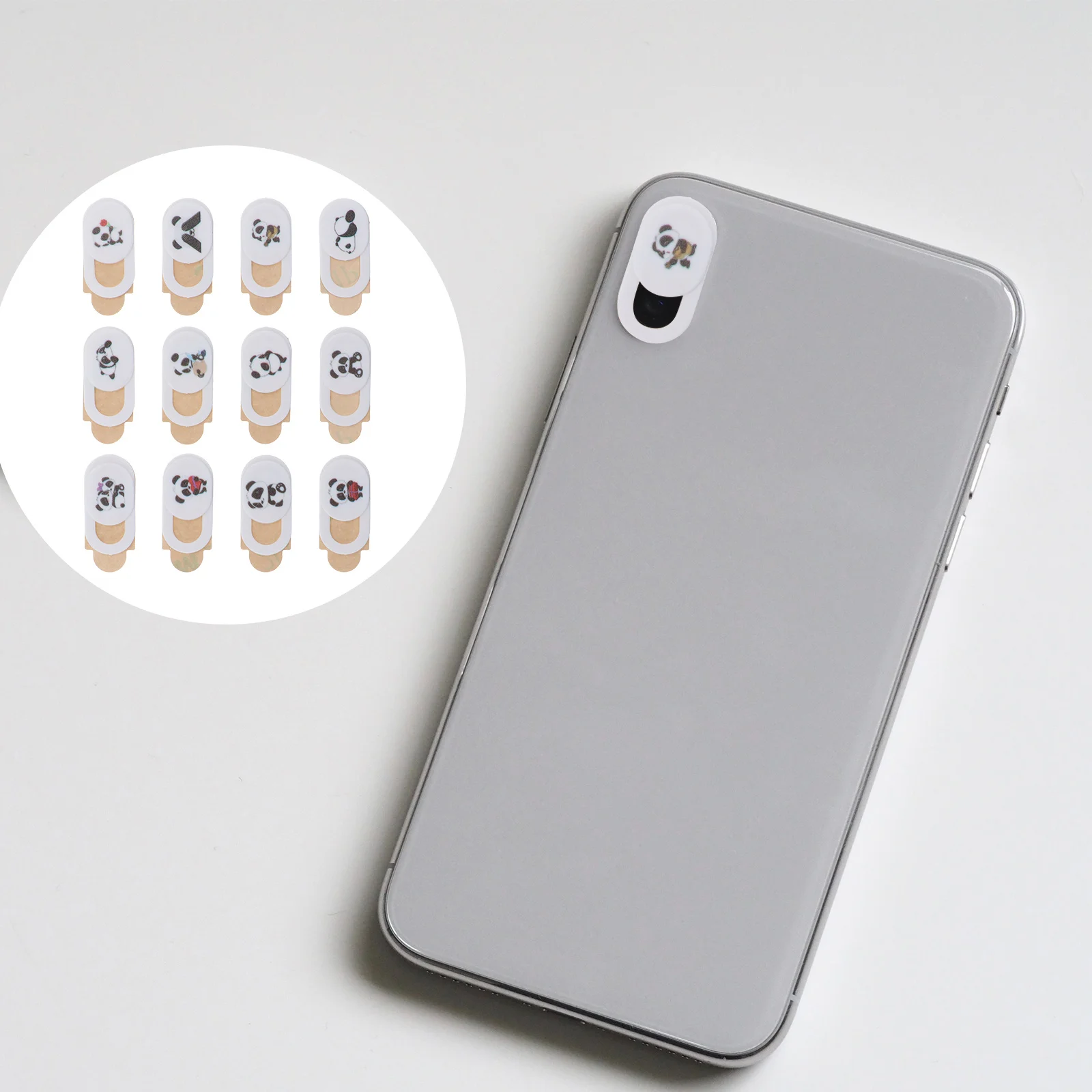 

12Pcs Ultra Thin Camera Cover Panda Laptop Webcam Privacy Protective Cover Privacy Sticker Protection
