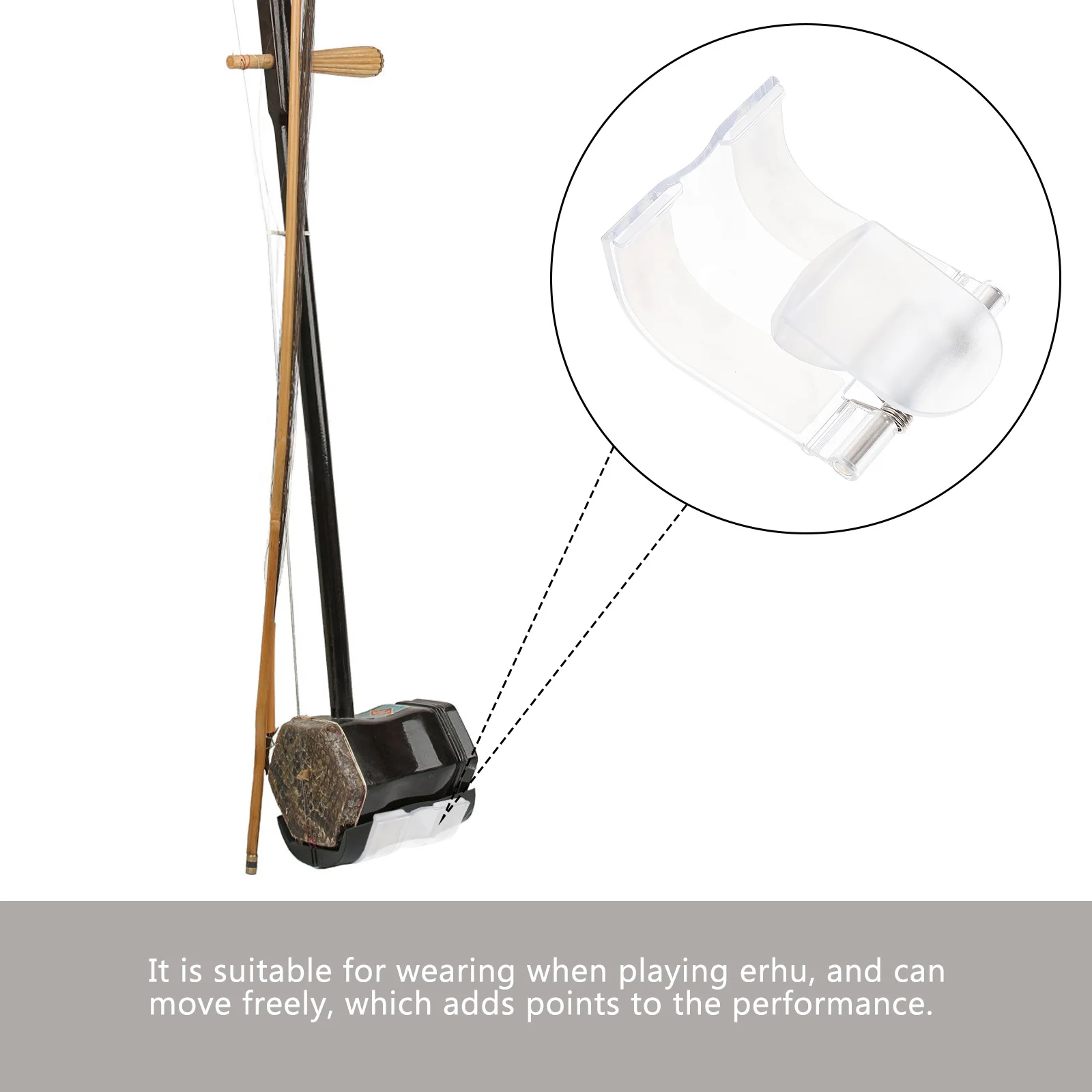

1Pcs Erhu Waist Bracket Solid Adjustable Practical Lumbar Performance Stand Durable Portable Erhu Support White