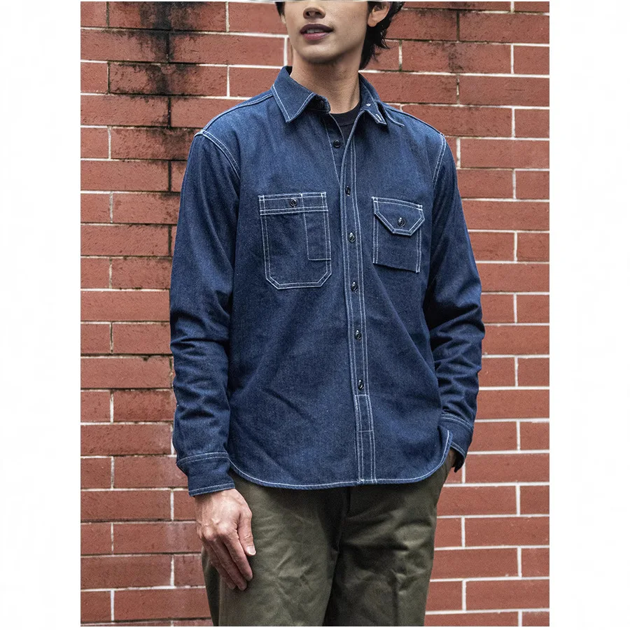 

NON STOCK 1937 replica BIG YANK three-needle denim work shirt