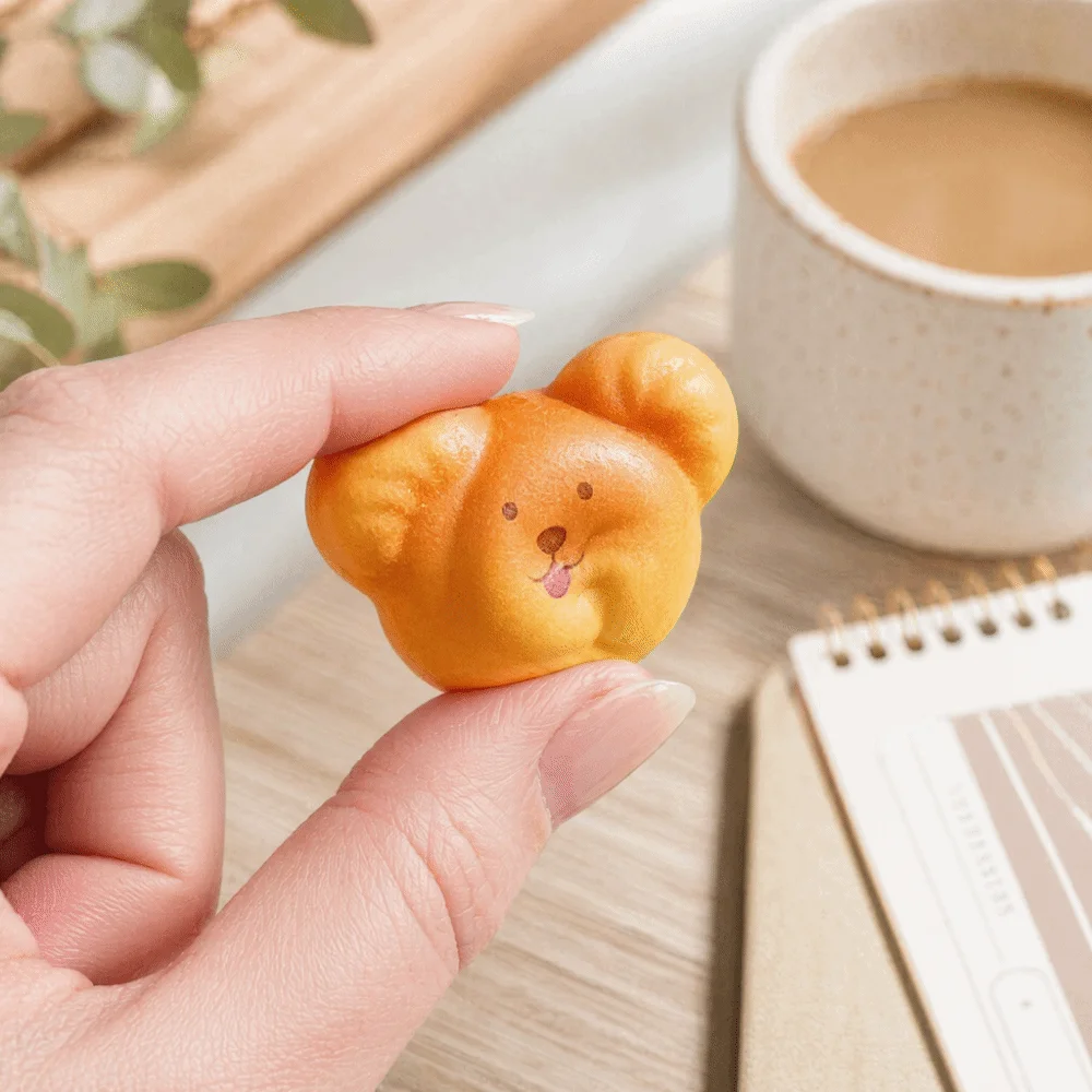Creative Cartoon Bread Squeeze Bread Multicolor PU Pinch Le Stress Relief Phone Charm Squeeze Adult