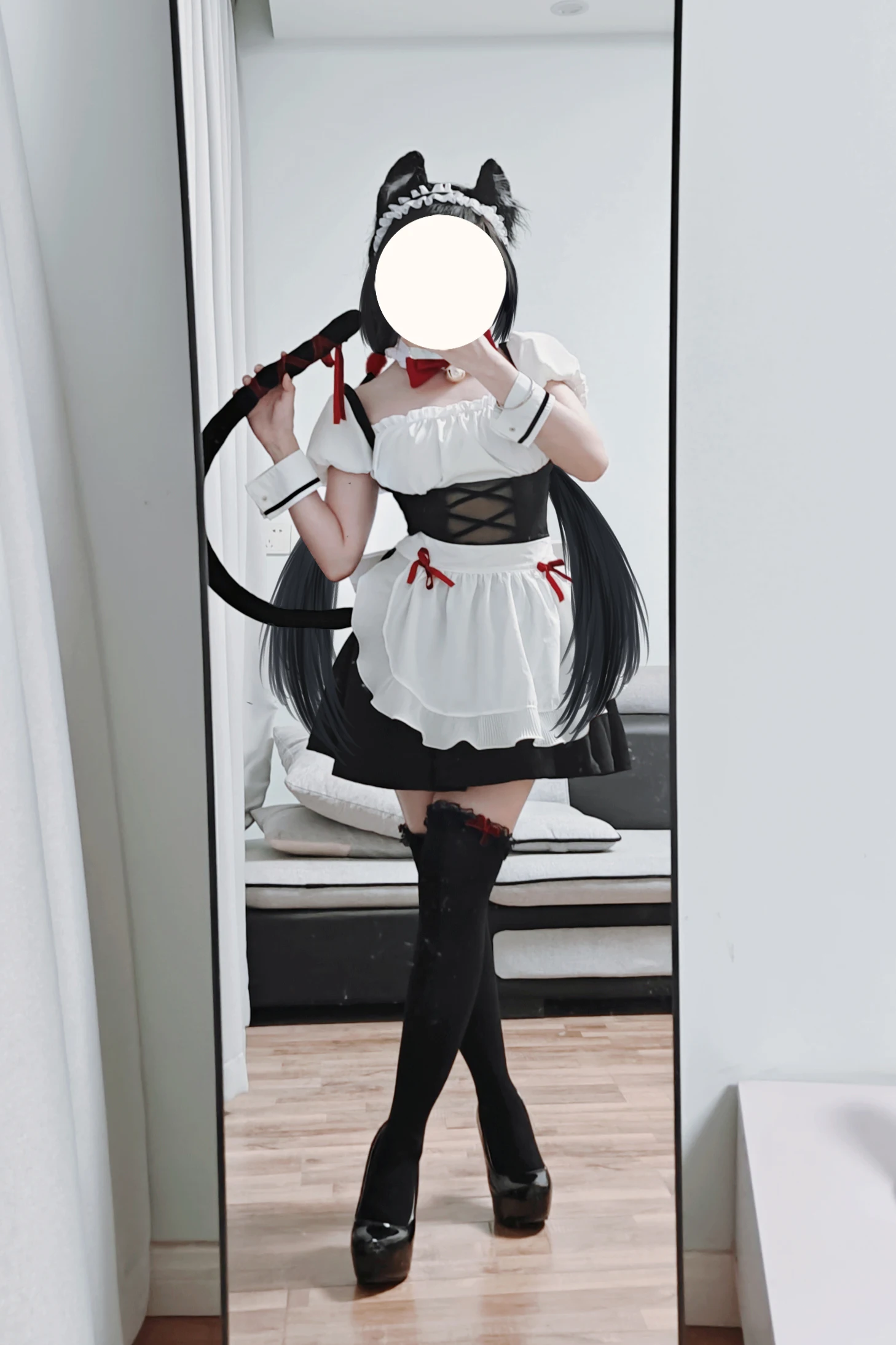 

Tokisaki Kurumi Cosplay Costume for Halloween Christmas Date A Live Woman Size S-XXL Nightmare Cute Cat Ear Maid In Stock