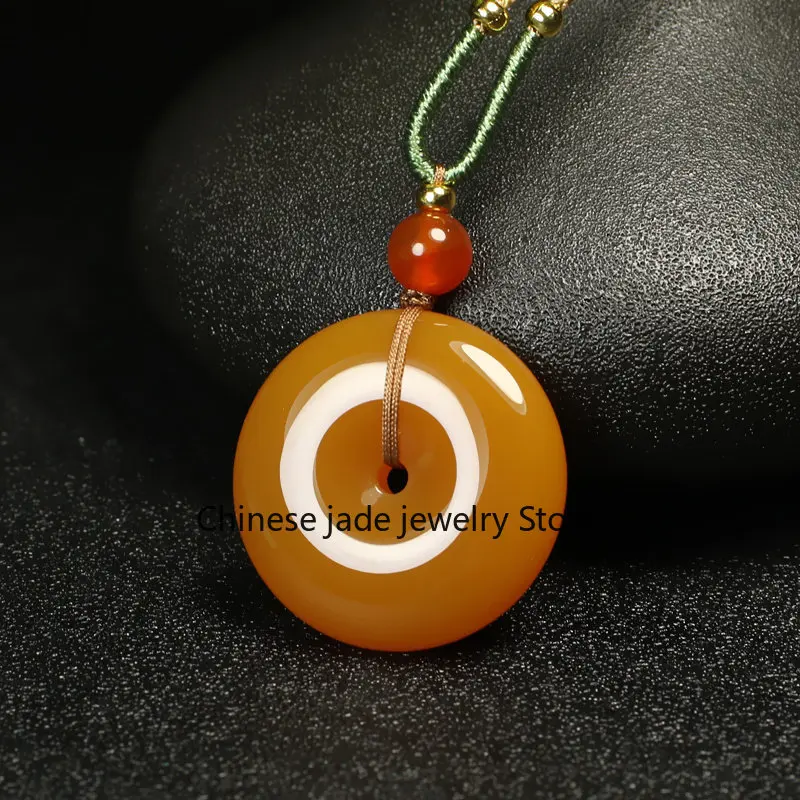 Natural genuine Huanglong safety buckle pendant Burmese yellow pendant men's and women's pendant item pendan
