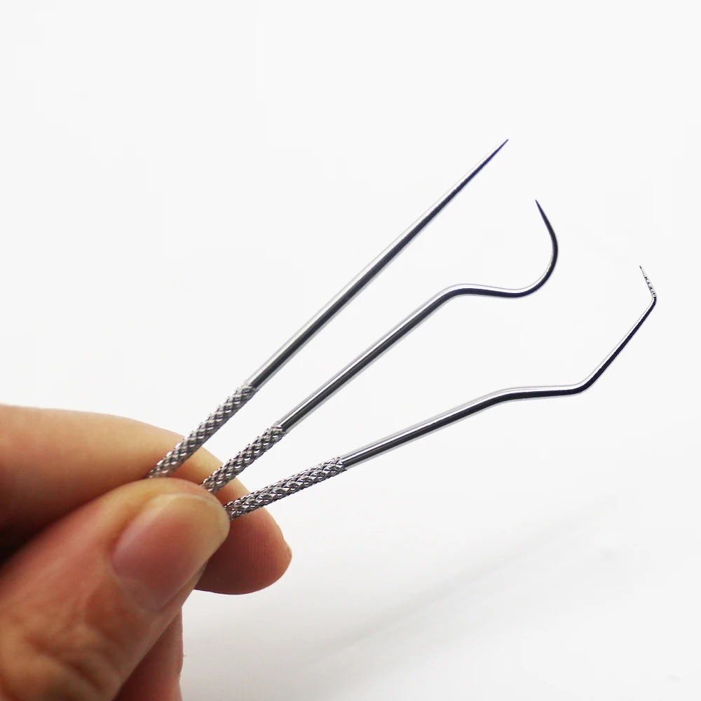 مجموعة واحدة من أعواد الأسنان المصنوعة من الفولاذ المقاوم للصدأ، مجموعة أدوات تنظيف الأسنان المعدنية القابلة لإعادة الاستخدام #6