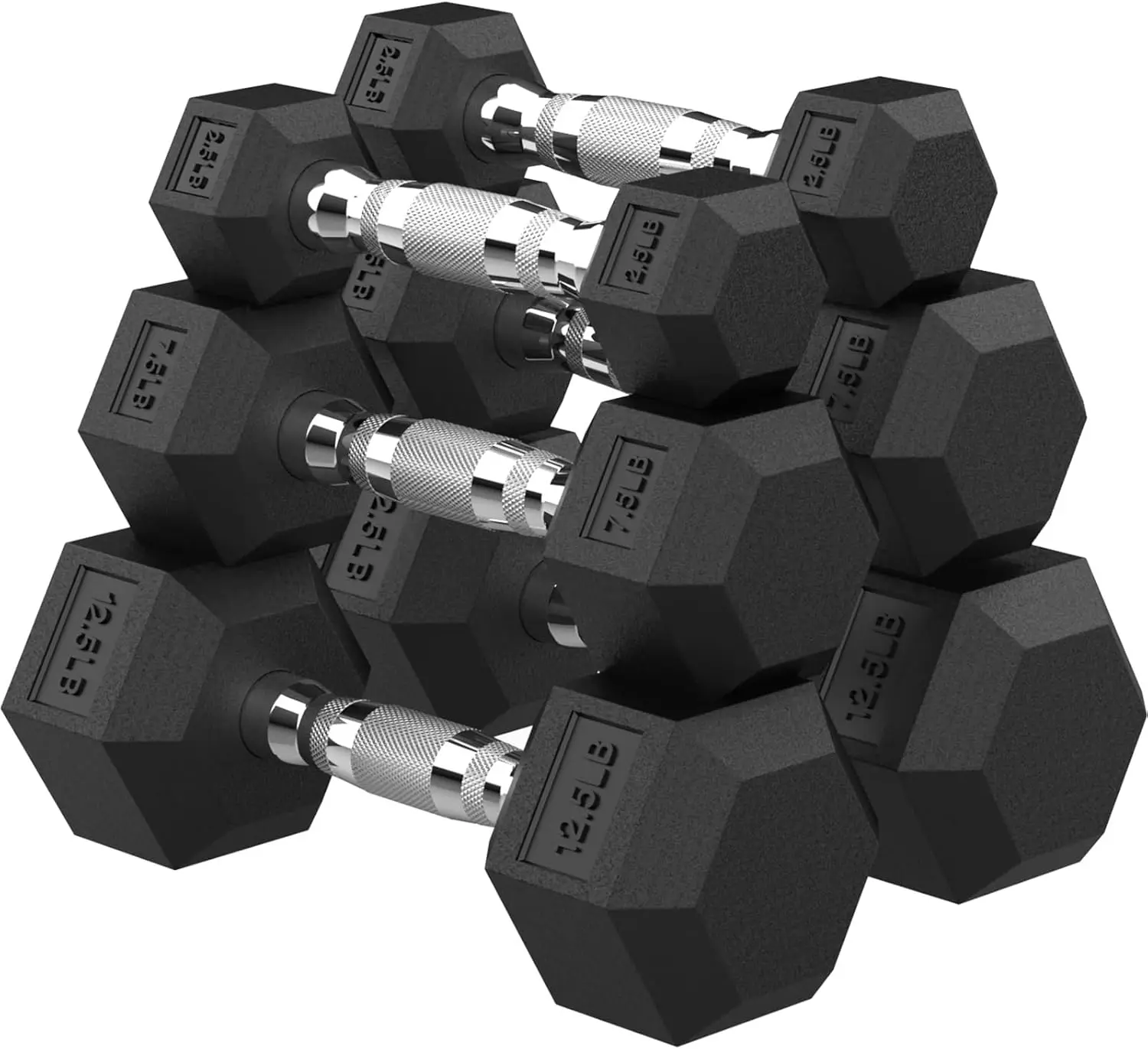 

Dumbbell Set Rubber Encased Home Gym Dumbbells Exercise Fitness Weights Dumbbells Set of 2 for Women Men Hand Weight for Strengt