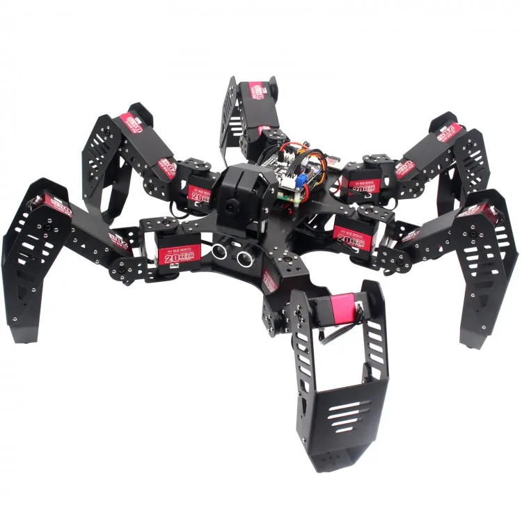 18DOF Hexapod Robot Spider  2DOF PTZ with Main Board for Raspberry Pi 3B+ Finished