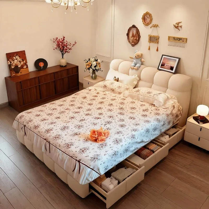 #Safe Simple Bed Bedroom Japanese Beauty Safe Designer Display Bed European Postmodern Service Individual Muebles Room Furniture