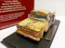 Goldvarg 1/43 For F100 Stepside 1965 Pickup Truck Model  Weathered Gift Decorative Collectible Miniature