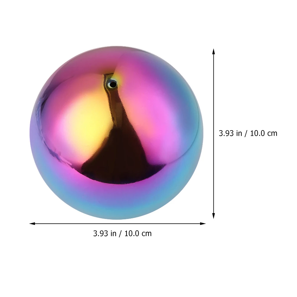 

2Pcs Stainless Steel Rainbow Mirror Gazing Ball Reflective Hollow Sphere Metal Orb Decorative Garden Globe Indoor Outdoor Accent