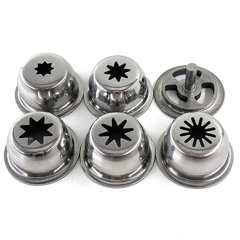 

Solid Hollow Stainless Steel Churrera Churro Nozzle Mold for Churros Machine 4 Molds/ Set 53mm Out Diameter