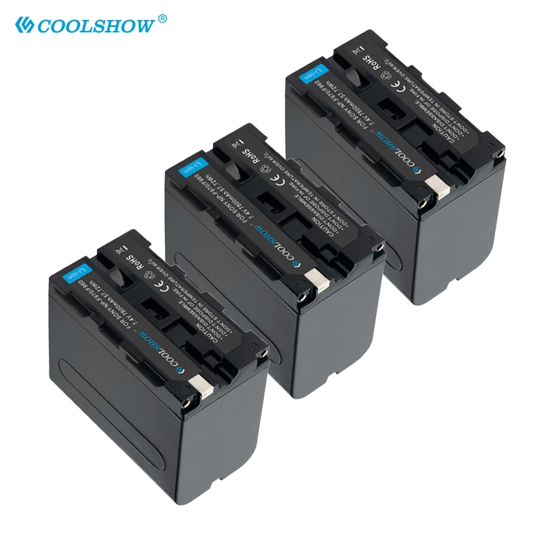 NP-F970 NP-F960 Battery for Sony DSR-PD150 PD170 HDRAX2000 FX7 FX1000 HVL-LBPB Yongnuo Godox LED Video Light Batteries 7800mah