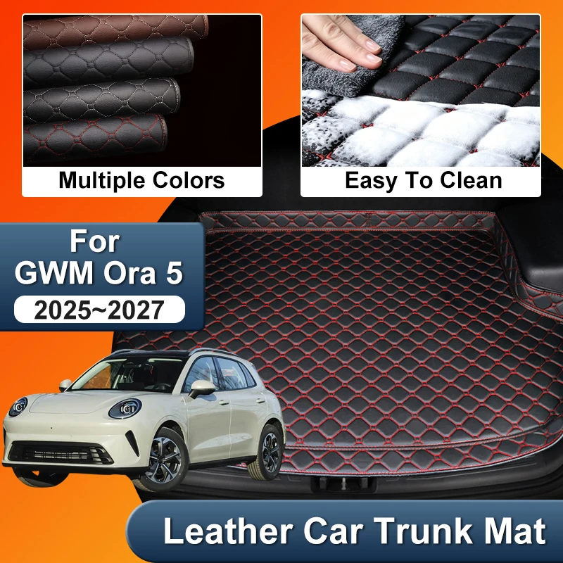 Car Trunk Boot Mats For GWM Ora 5 Accessories 2026 2025 2027 Storage Cargo Liners Protection Pads Cushion Carpet Anti-dirty Auto