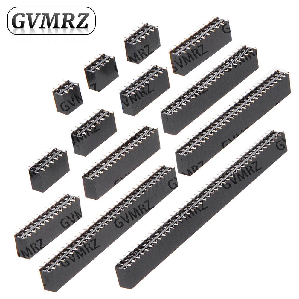 10PCS SMT 2.54mm Double Row Female Breakaway PCB Board Pin Header socket Connector Pinheader 2 * 3/4/5/6/7 2x3PIN-2X40PIN