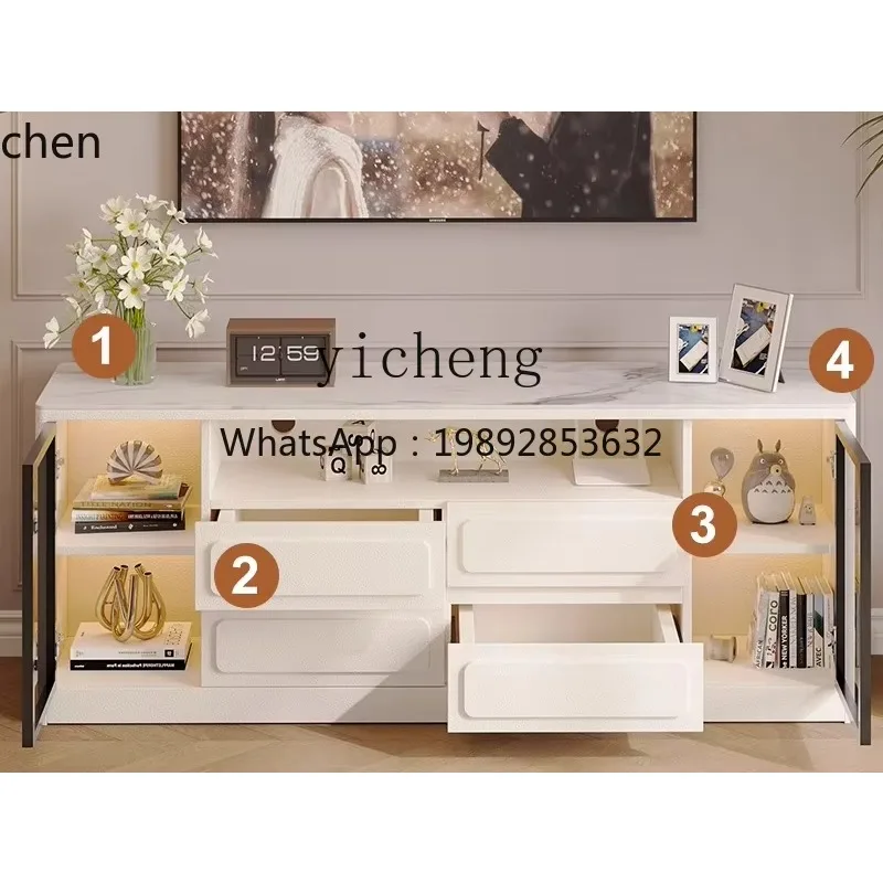 YFY  rock panel TV cabinet living room household 2 floor cabinet  high floor TV cabinet