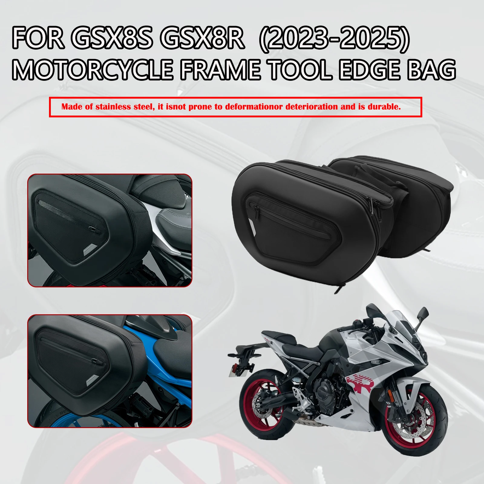 

For GSX8S GSX-8S GSX8R GSX-8R 2023 2024 2025 New Motorcycle Soft Side Cases Set Carrying Saddlebag Motorcycle Journey Bags