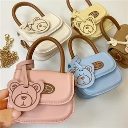 Tote Bags PU Leather High-capacity Underarm Handbag, Crossbody LIttle Bear Single Shoulder Bag Girl