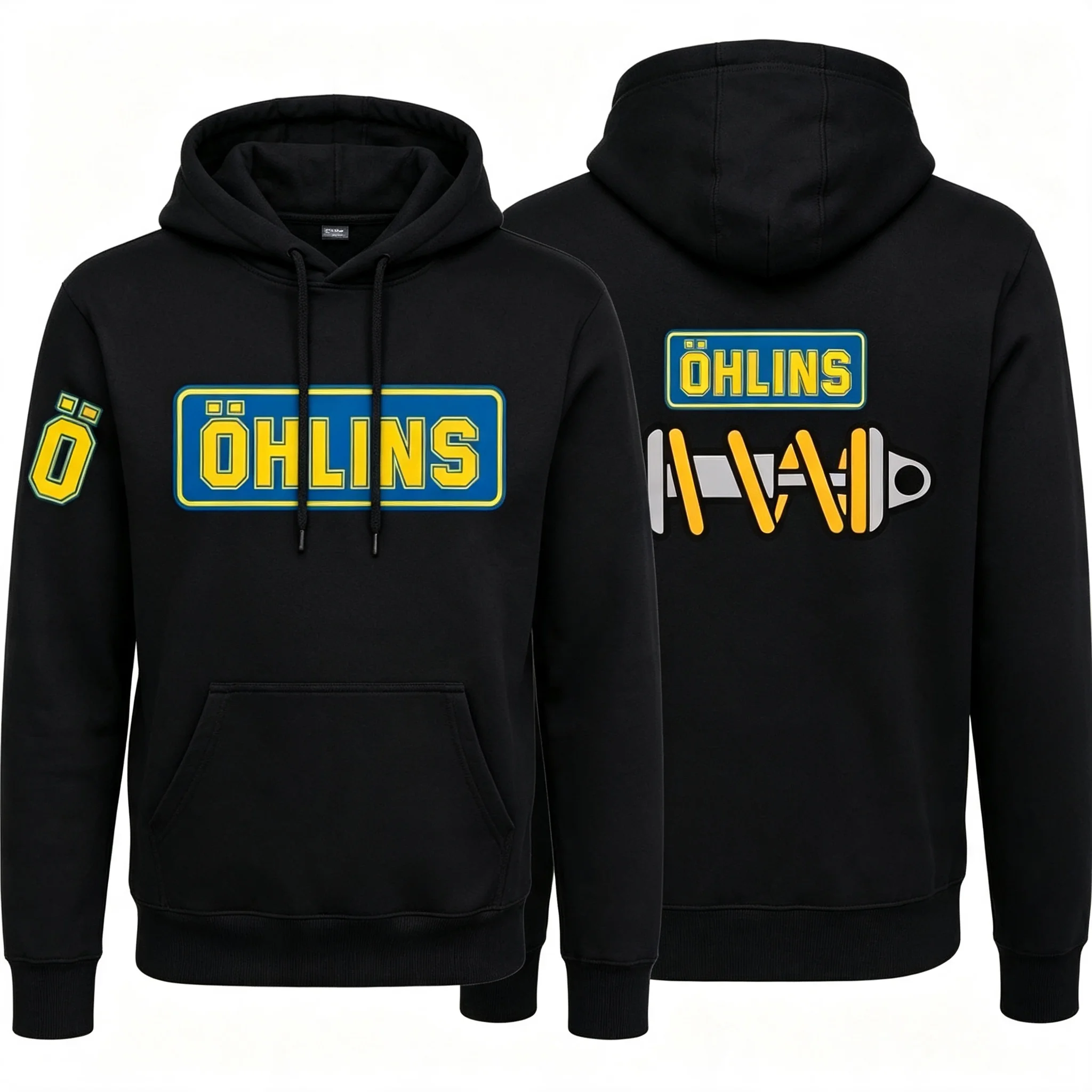 Herren Ohlins Shock Suspension Auto Motorrad Sport Racing Hoodie Herbst Casual Oversized Herren-Hoodie – Detail 2