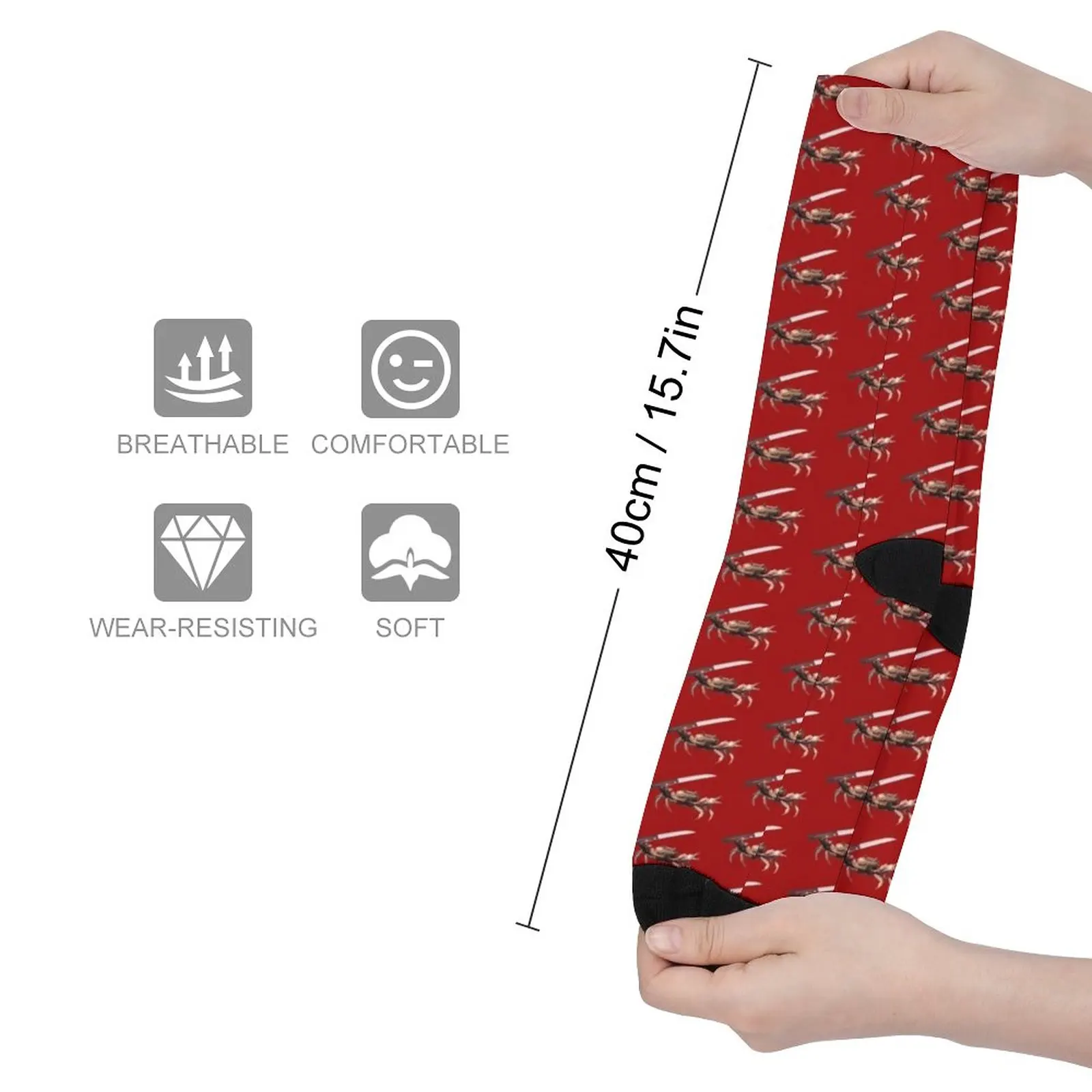 Crab With Knife Socks socks designer brand compression stockings Women socks men Golf socks