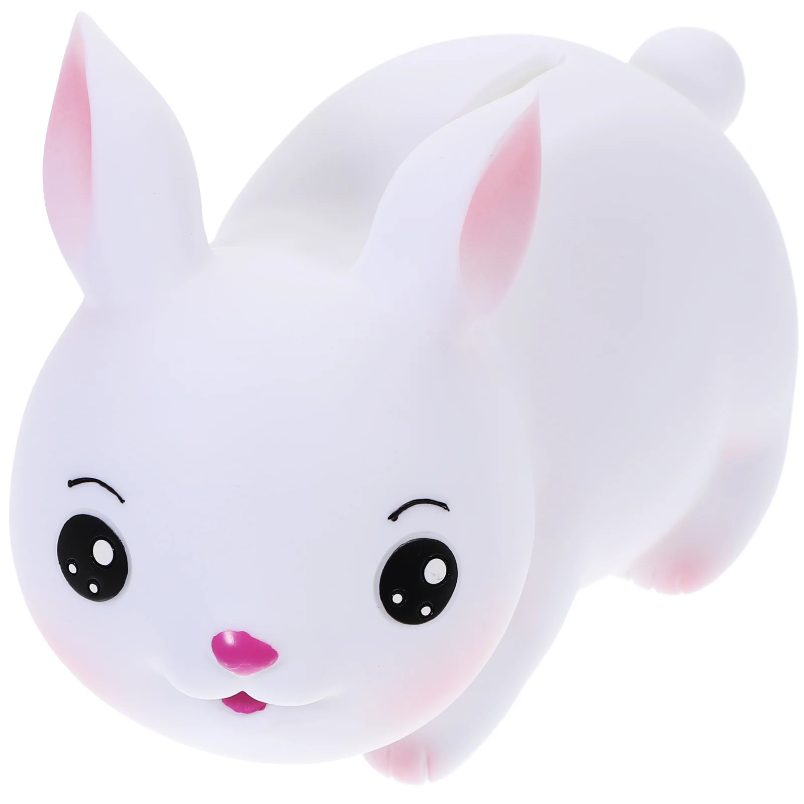 コイン貯金箱 子供用貯金箱 ビニール製ウサギのおもちゃ 壊れないお金入れ 女の子用置物
