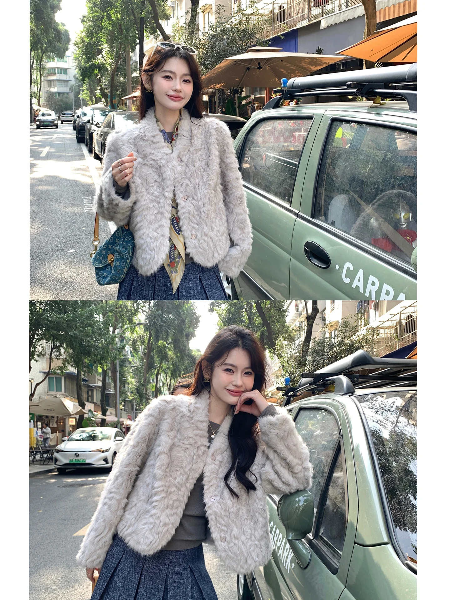 

Модная короткая меховая куртка Syeee для женщин, зимняя, тонкая, стеганая, серебристая, экологичная, молодежная, прямого кроя