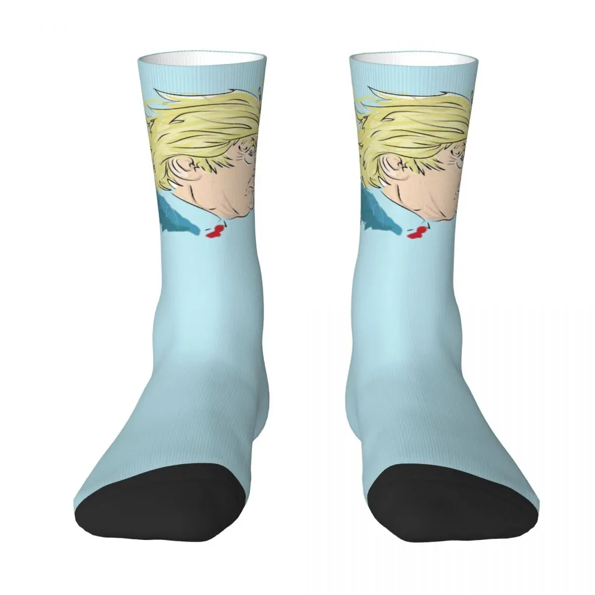 Chaussettes imprimées Donald Trump Cartoon pour hommes et femmes, coupe-vent, applicables tout au long de l'année, cadeau en élasthanne