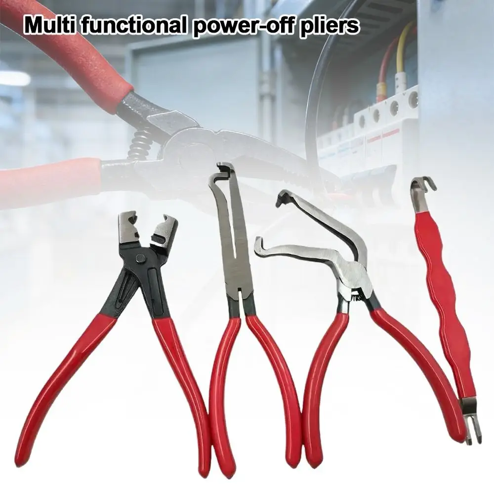 4pcs/set Metal Electrical Disconnect Pliers Multi-purpose Repair Kit Wire Removal Plier Oil Pipe Separator Car Truck Maintenance