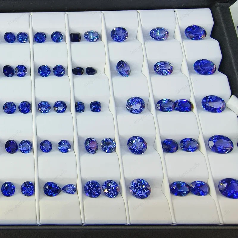 

Lab Grown Sapphire Royal Blue Color Multiple Shape Charms Gemstones for Jewelry Setting&Custom Design Selectable Certificate