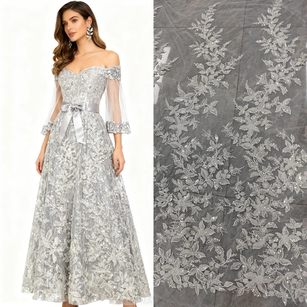 New sequin nail bead fabric sewing wedding dress evening dress children's clothing cheongsam curtains DIY fabric #1