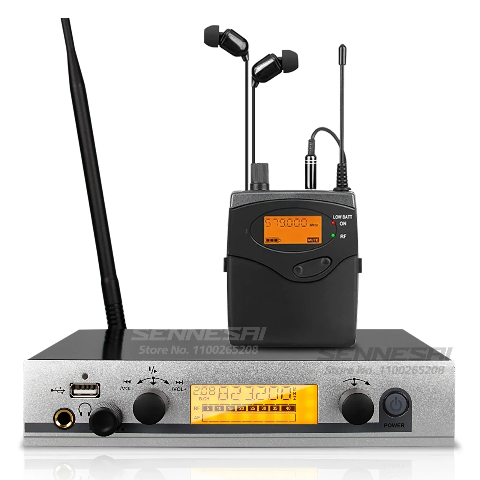 Top Hot,BK530 UHF Wireless In-Ear Audio Monitoring System Available In Multiple Bands For Stage,Concert And Speech，Whole Metal