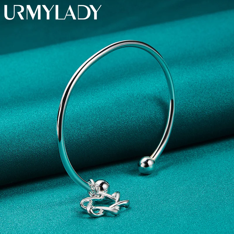 URMYLADY-brazalete de estrella de Plata de Ley 925 para mujer, joyería de moda para fiesta de compromiso y boda