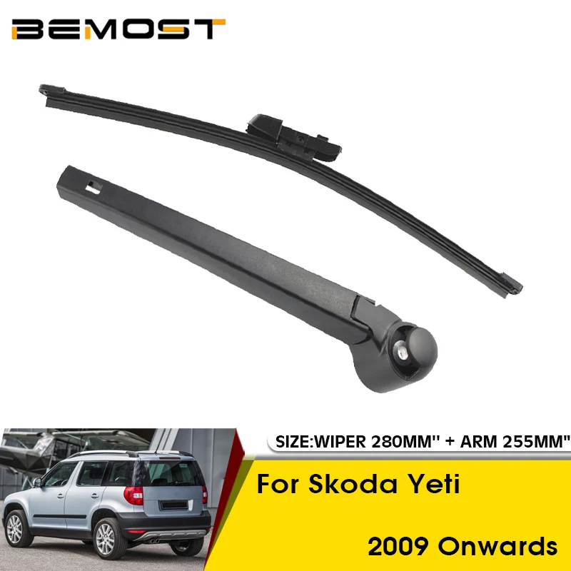 Car Wiper Blade For Skoda Yeti 2009 Onwards Rear Back Windshield Windscreen Rear Wiper 280mm+Arm 255mm Car Accessories