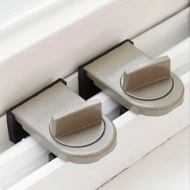 Adjustable Security Door Latch, Mobile Window Insurance Lock, Anti-Theft Protection Lock Window Stoppers
