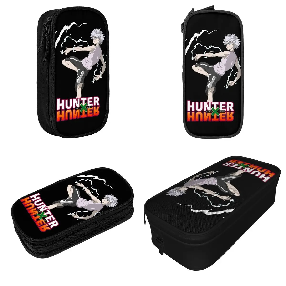 Imagem -02 - Estojo para Lápis Hunter x Hunter Kil Bolsa de Grande Capacidade Ideal para Escritório Estudante Cosméticos