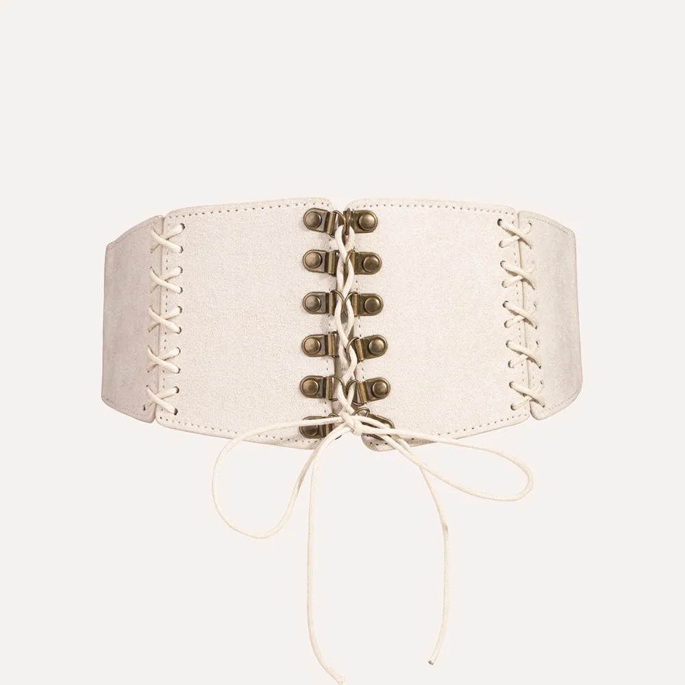 Moda ajustável elástico cummerbunds cor sólida couro do plutônio camurça cinto largo cintura emagrecimento vestido espartilho