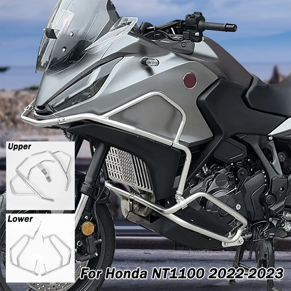 

For Honda NT1100 2022 2023 Engine Guard Crash Bar Motorcycle Frame Slider Bumper Protector NT 1100 Accessories Stainless Steel