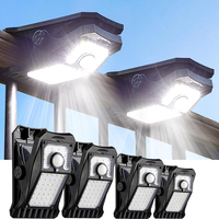 Clip on Solar Lights Outdoor Waterproof Motion Sensor Solar Fence Light with 45 LEDs 3 Modes for Gutter Patio Deck Camping Tent