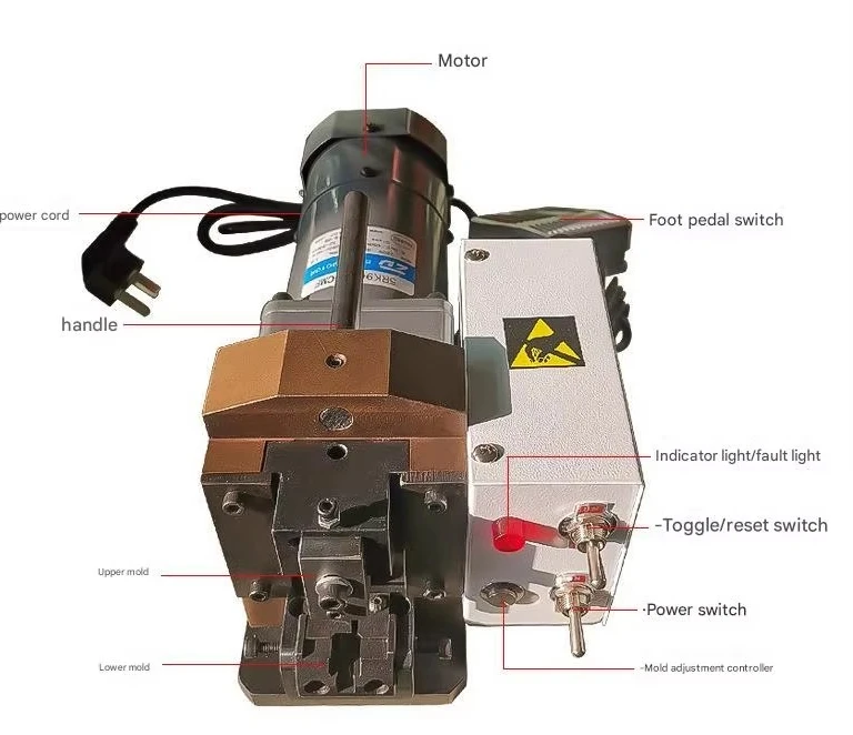 Patch Cord Making Machine RJ45 RJ11 RJ12 Cat3 Cat5 Cat6 Crimping Unit LAN Cable Wire Straightening Equipment