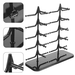 Jewelry Stands Stand Earring Holder Glasses Sunglasses Multiple Double Row Rack Eyeglasses Stand Pp Support