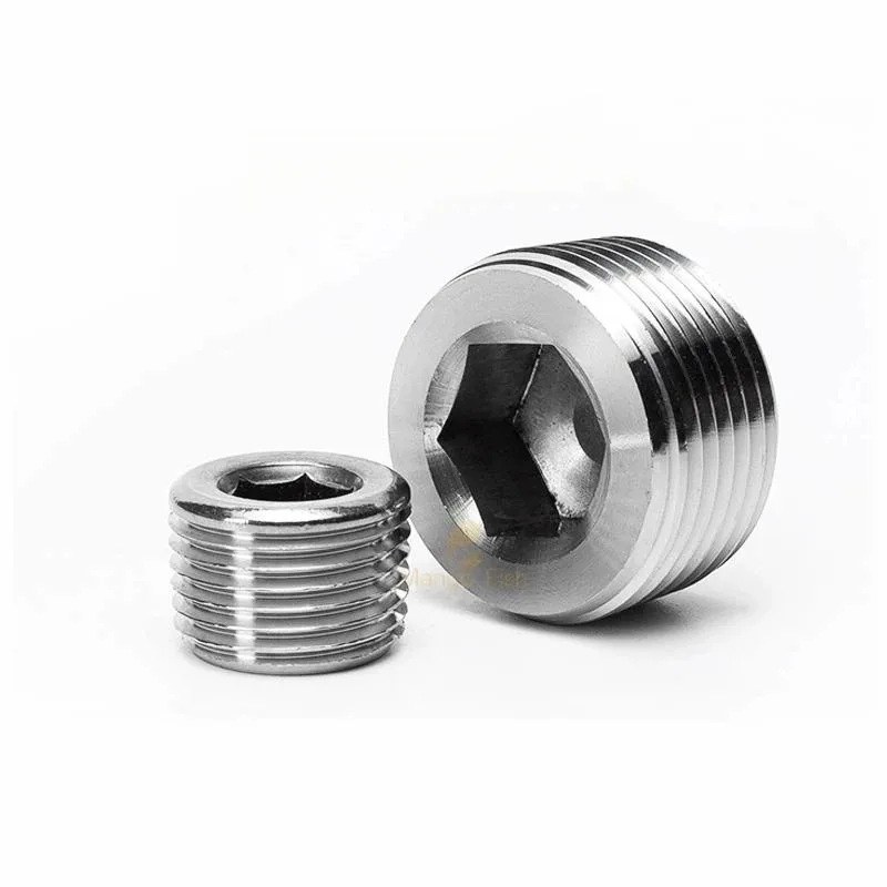 BSPP Male Thread 1/8 1/4 3/8 1" Female Blocking 304 Stainless Steel Hex Socket End Cap Inner Hexagon Plug Oil Water Pipe Fitting