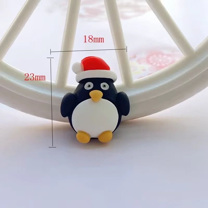 12Pcs New Cute Christmas Series Flat Back Cabochon Scrapbooking Hair Bow Center Embellishments DIY Accessories