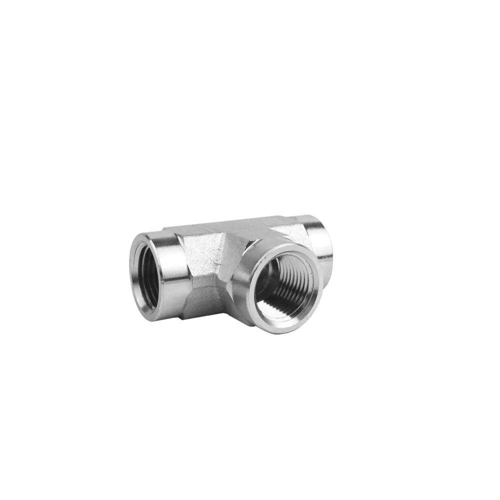 Popular Item Zinc Plated Carbon Steel Female Thread Pipe Branch Tee Fitting