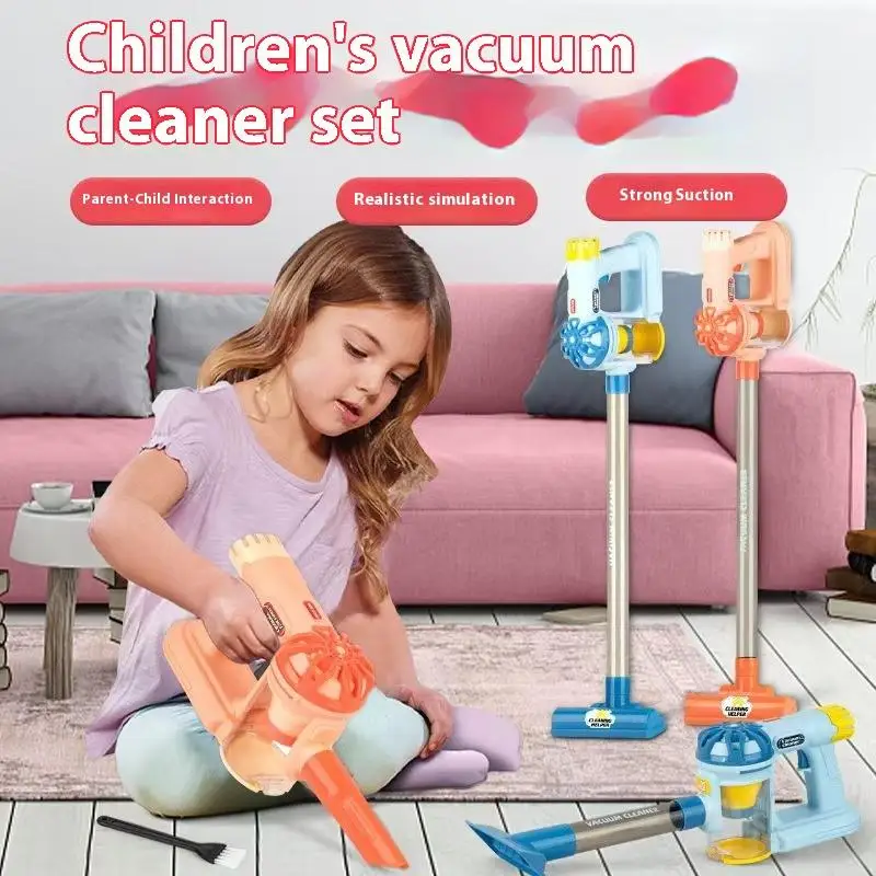 1 Set Girl Boy Gifts Kids Simulation Electric Vacuum Cleaner Cleaning Kit For Toddlers Role Play Housekeeping Educational Toys