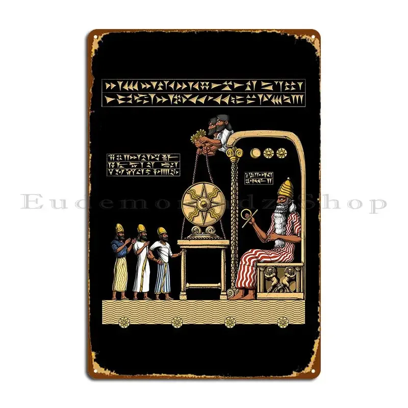 Ancient Anunnaki Tablets Metal Plaque Pub Garage Decoration Garage Character Garage Tin Sign Poster