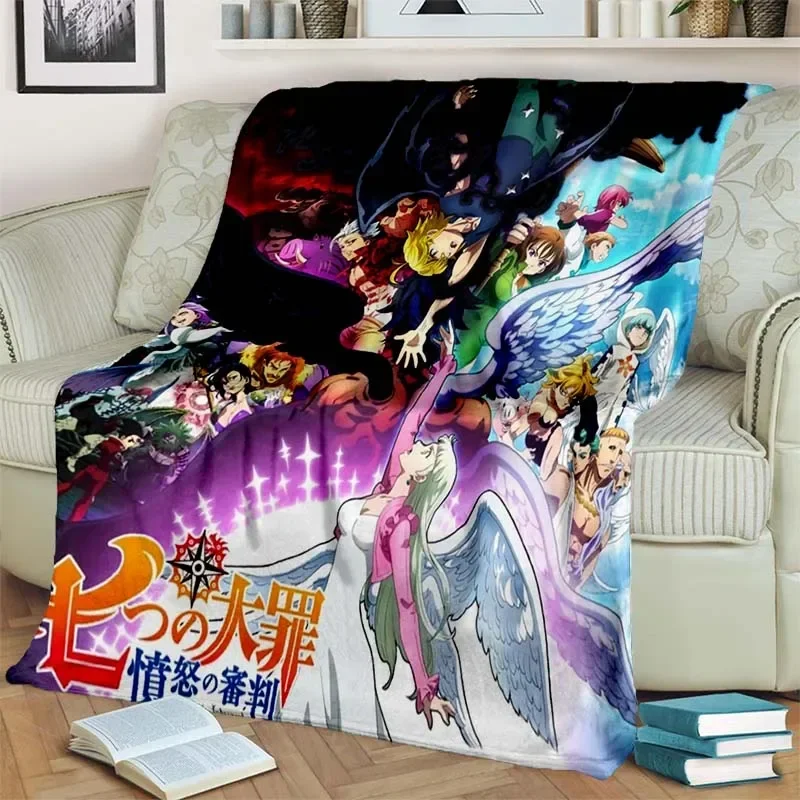 نمط الخطايا السبع القاتلة بطانية خفيفة الوزن ، بطانيات دافئة وناعمة ، هدية عطلة متعددة الأغراض ، طوال الفصول #5