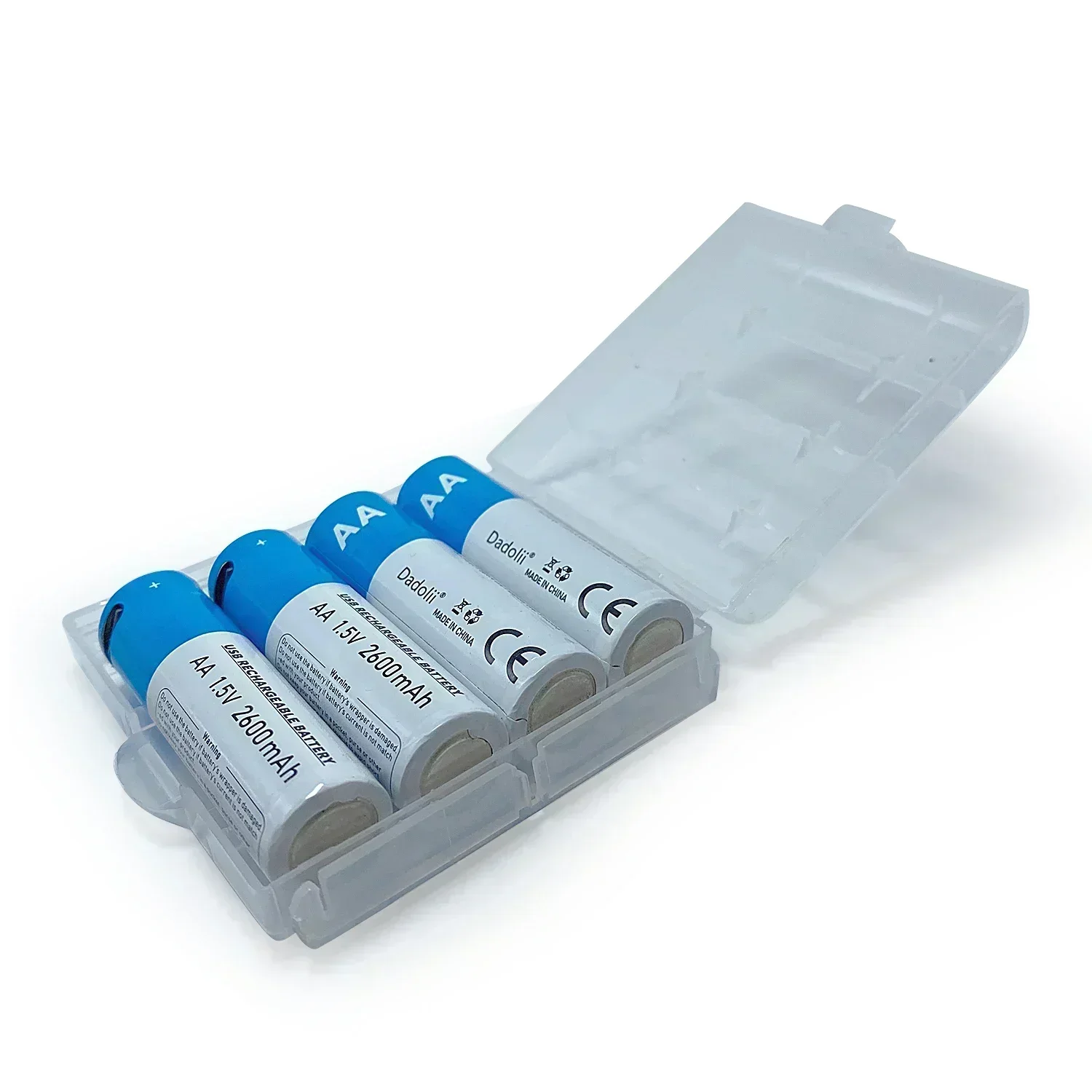Daweikala AA بطارية 1.5 فولت AA 2600 مللي أمبير USB بطارية ليثيوم أيون قابلة للشحن للتحكم عن بعد ماوس مروحة صغيرة لعبة كهربائية البطارية